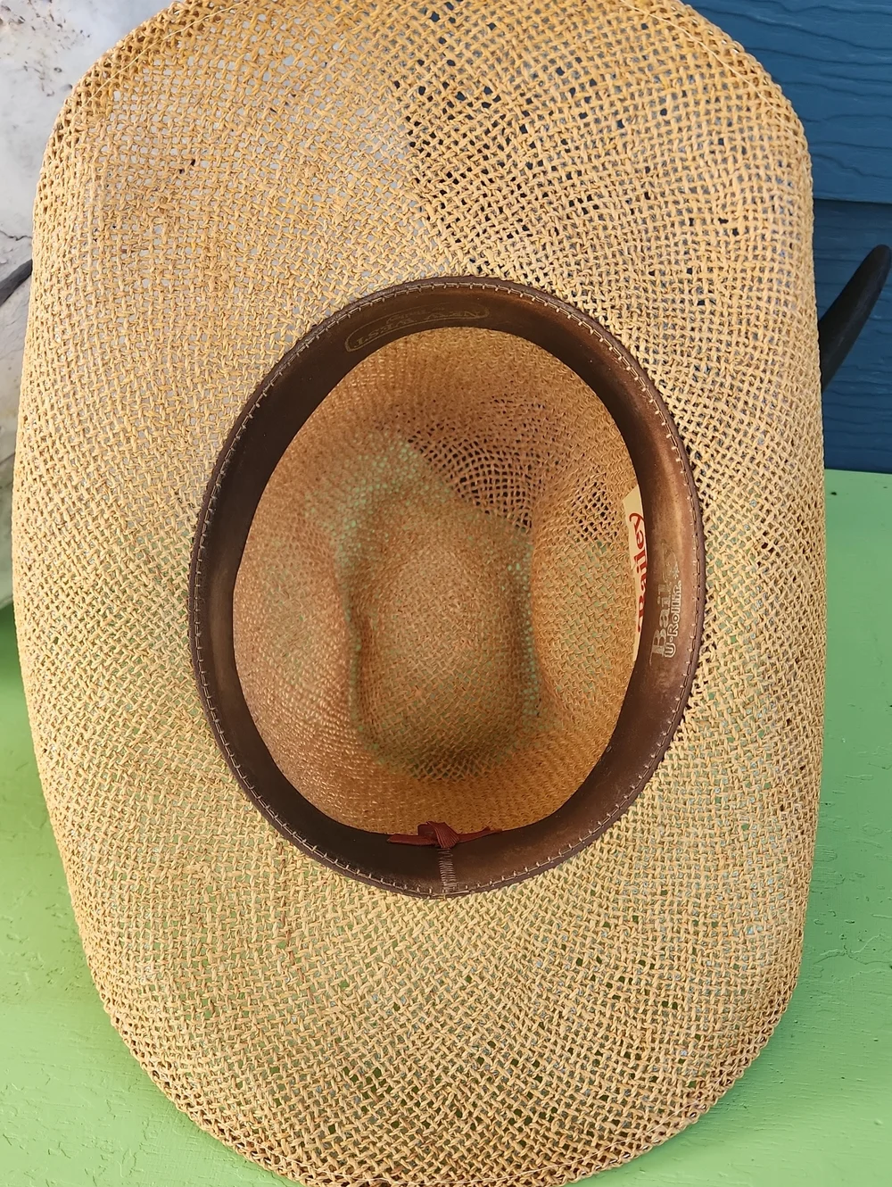 Vintage Bailey New West U-Rollit Straw Cowboy Hat Western Size 7 1/4